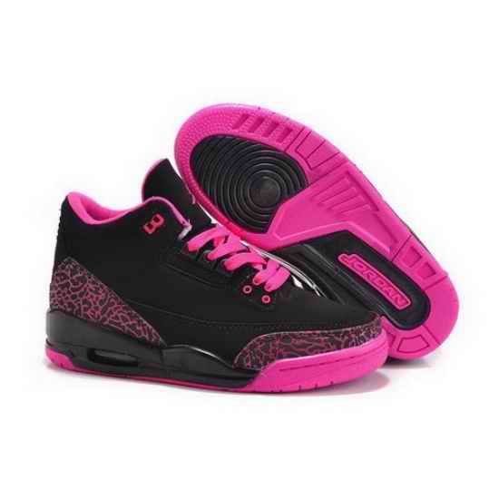 Air Jordan 3 Shoes 2015 Womens Black Pink